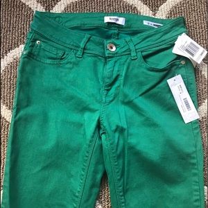 Green denim Kensie jeans.